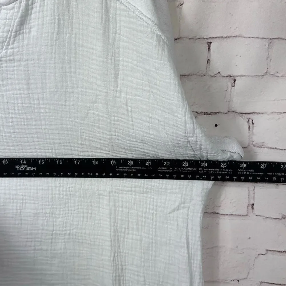 Magellan Outdoors Lounge Set Womens Large Relaxed Fit Shirt Shorts 2 Pc White - Picture 4 of 13